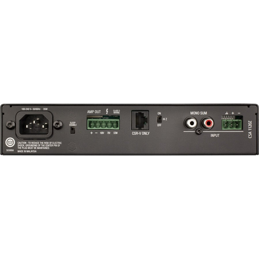 JBL Commercial Commercial CSA 1120Z Amplifier - 120 W RMS - 1 Channel - Black NCSA1120Z-U-US