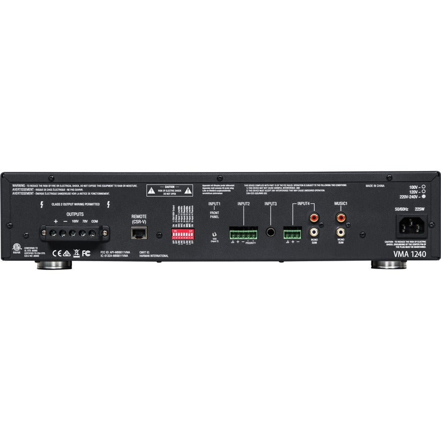JBL Commercial VMA1240 Amplifier - 240 W RMS - 1 Channel - Black NVMA1240-0-US