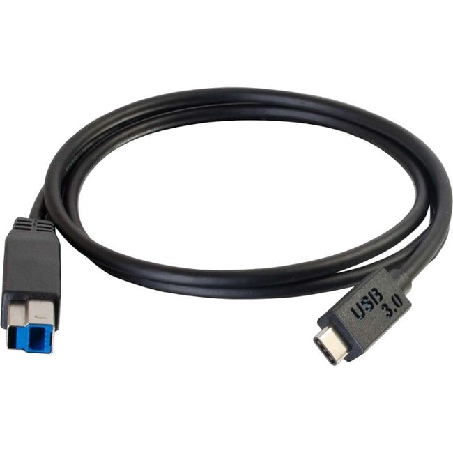 C2G 6ft (1.8m) USB 3.0 (USB 3.1 Gen 1) USB-C to USB-B Cable M/M - Black 28866