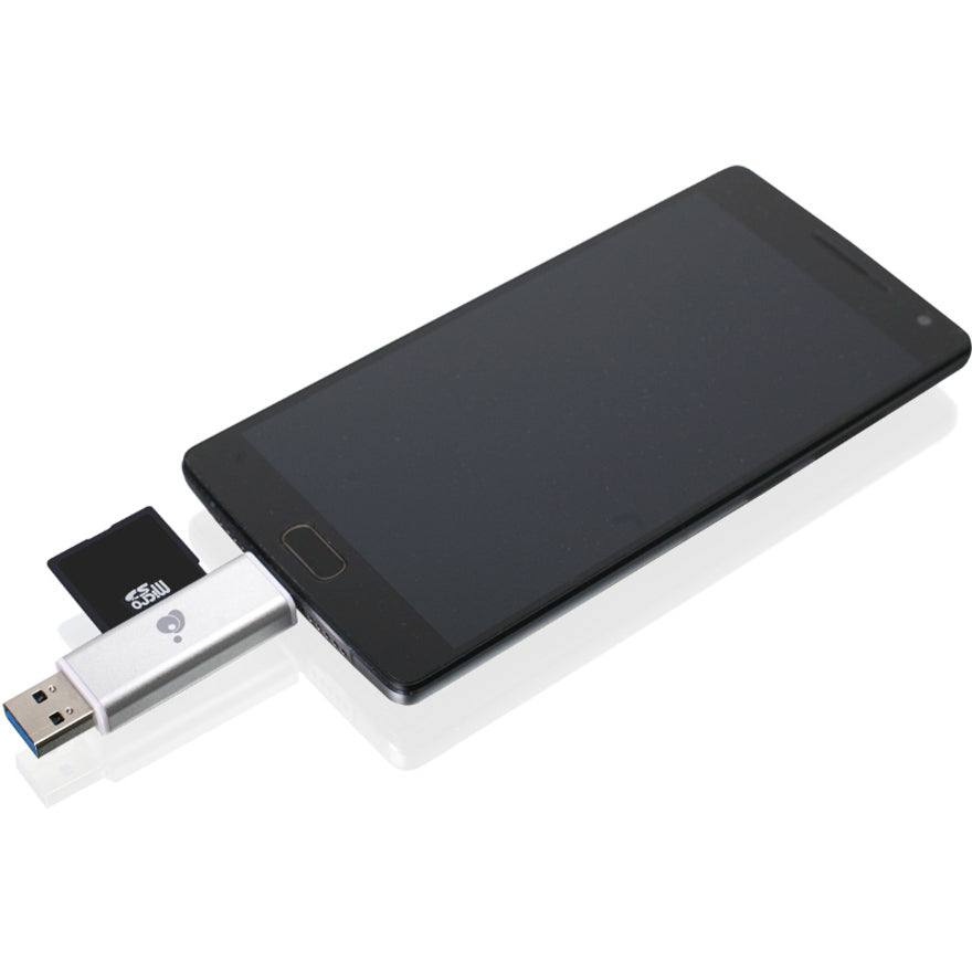 IOGEAR USB-C Duo Mobile Device Card Reader/Writer GFR3C12