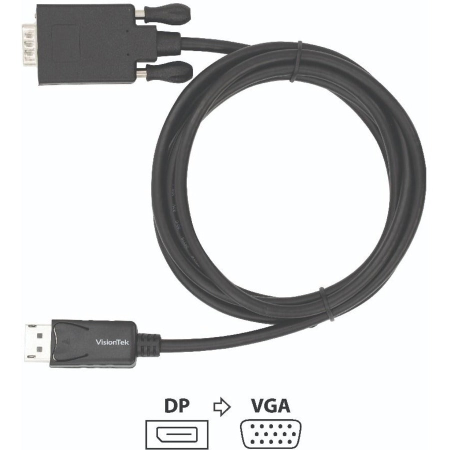 VisionTek DisplayPort to VGA 2 Meter Cable (M/M) 901216