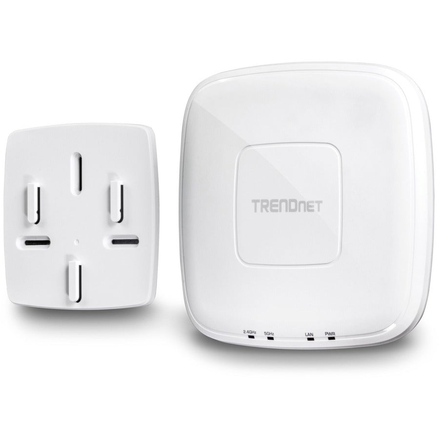 TRENDnet AC1750 Dual Band PoE Access Point, 1300Mbps WiFi AC+450 Mbps WiFi N, WDS Bridge, WDS Station, Repeater Modes, Band Steering, WiFi Traffic Shaping, IPv6, White, TEW-825DAP TEW-825DAP