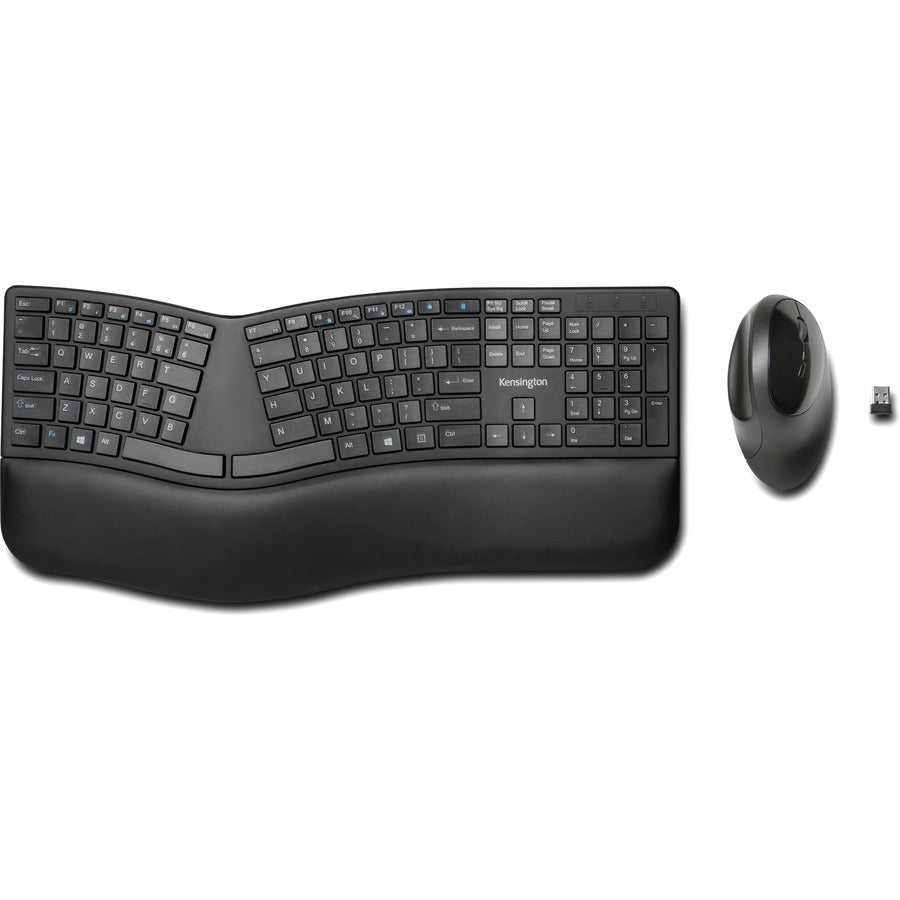 Kensington Pro Fit Ergo Wireless Keyboard and Mouse-Black K75406US