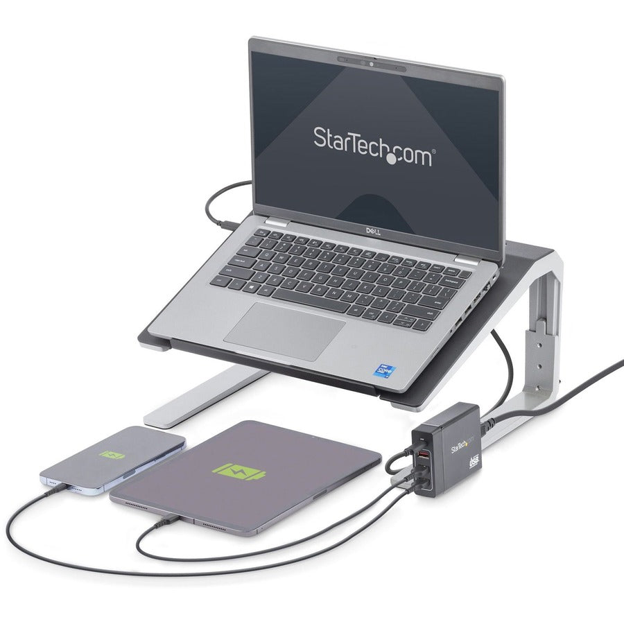 StarTech.com USB-C Charging Station, 72W, 1x USB-C + 3x USB-A, Portable Charger with PD, Laptop Replacement Charger, USB-C Power Adapter DCH1C3A