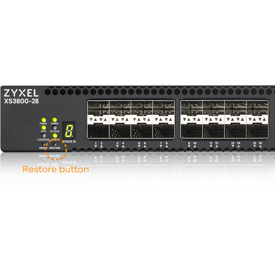 ZYXEL 28-port 10GbE L2+ Managed Switch XS3800-28