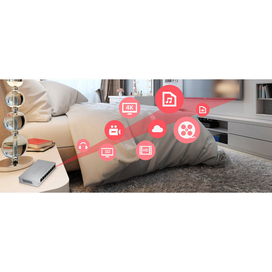 ZYXEL 8-Port GbE Web Managed Switch GS1200-8