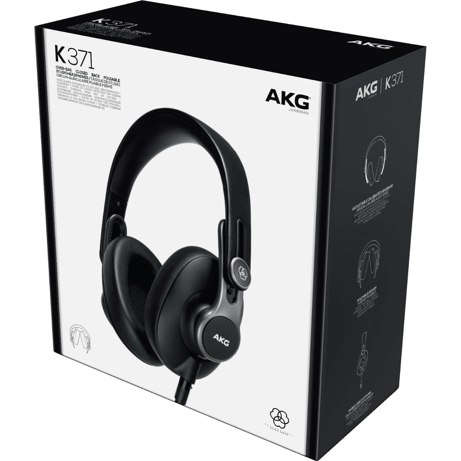 AKG K371-BT Over-Ear, Closed-Back Foldable Studio Headphones With Bluetooth K371-BT