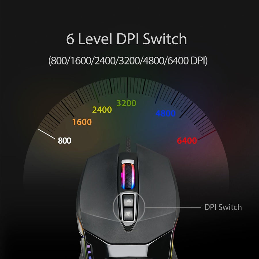 iMouse X5 - 6400 DPI, RGB illuminated Gaming Mouse IMOUSE X5