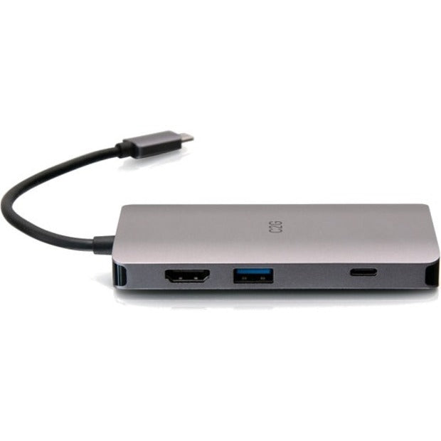 C2G USB C Dock with HDMI, USB, Ethernet, SD, USB C & Power up to 100W C2G54458