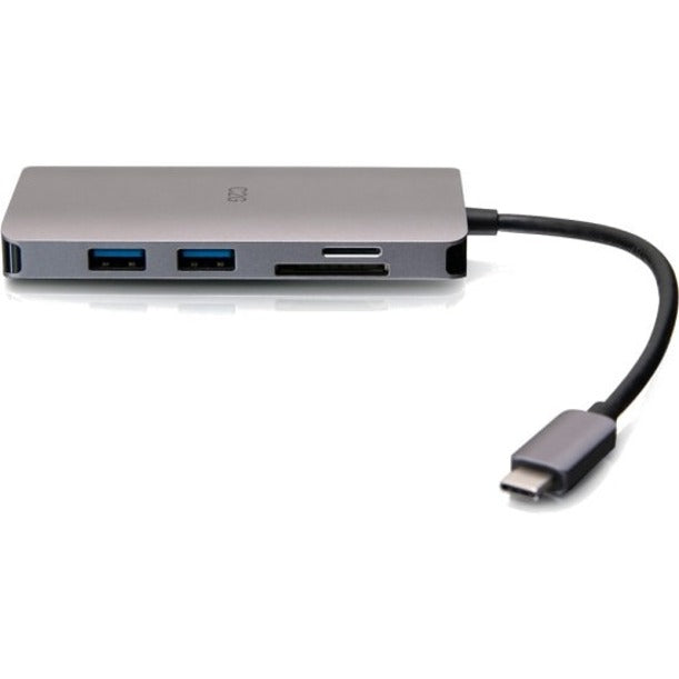 C2G USB C Dock with HDMI, USB, Ethernet, SD, USB C & Power up to 100W C2G54458