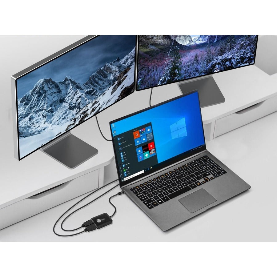 SIIG 1x2 USB-C to HDMI 4K60 MST Hub Splitter CE-DP0T11-S1