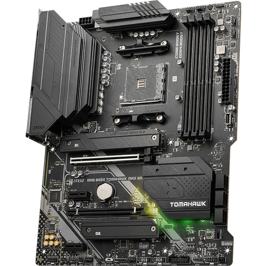 MSI MAG B550 TOMAHAWK MAX WIFI Desktop Motherboard - AMD B550 Chipset - Socket AM4 - ATX B550TMHWKMWI