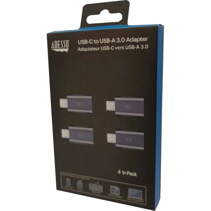 Adesso ADP-300-4 Female USB-A to Male USB-C Adapters (4 pack) ADP-300-4