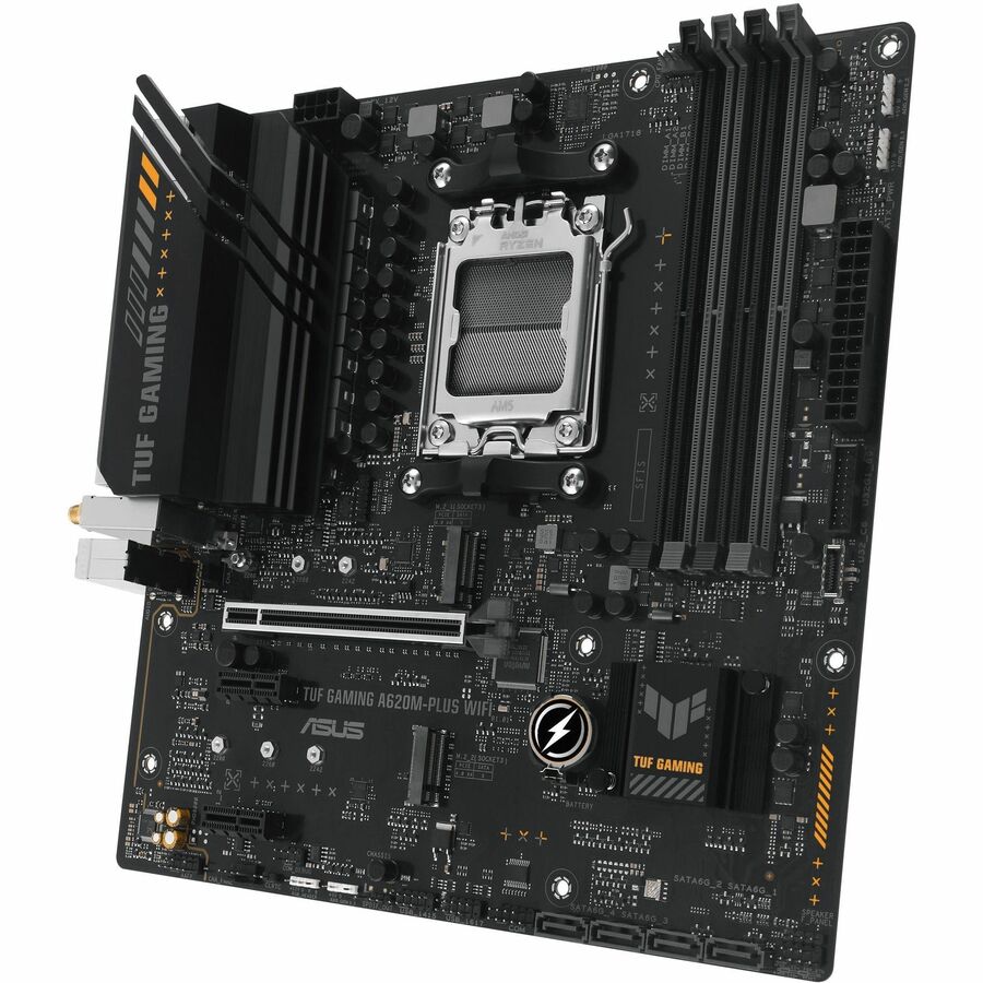 TUF A620M-PLUS WIFI Gaming Desktop Motherboard - AMD A620 Chipset - Socket AM5 - Micro ATX TUF-GAMING-A620M-PLUS WIF