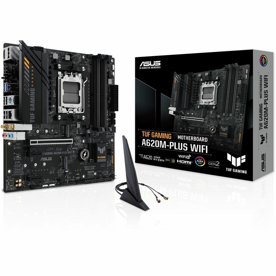 TUF A620M-PLUS WIFI Gaming Desktop Motherboard - AMD A620 Chipset - Socket AM5 - Micro ATX TUF-GAMING-A620M-PLUS WIF