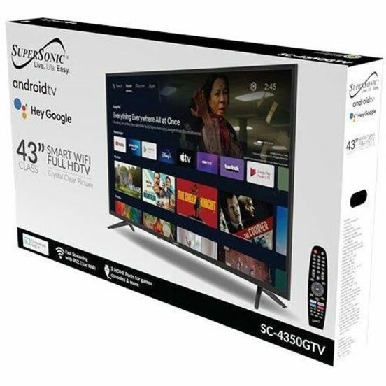 Supersonic 43" Smart LED-LCD TV - HDTV SC-4350GTV