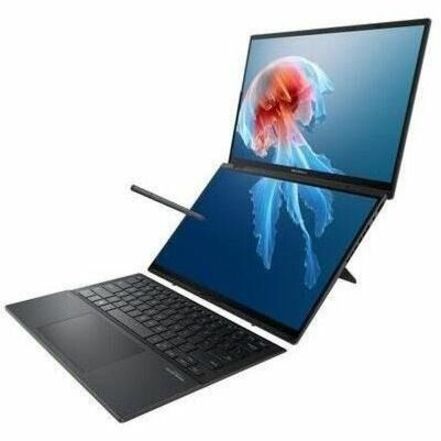 Asus ZenBook Duo UX8406 UX8406MA-DS76T 14" Touchscreen Detachable 2 in 1 Notebook - Full HD - Intel Core Ultra 7 155H - Intel Evo Platform - 16 GB - 1 TB SSD - Inkwell Gray UX8406MA-DS76T