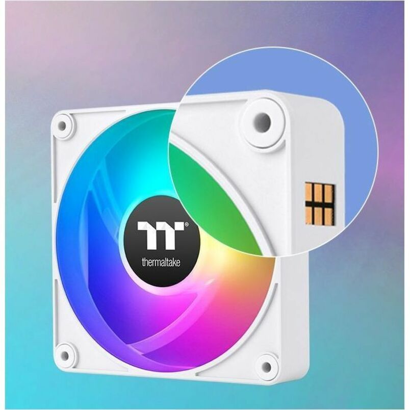 Thermaltake CT120 EX Reverse ARGB Sync PC Cooling Fan White (3-Fan Pack) - 3 Pack CL-F194-PL12SW-A