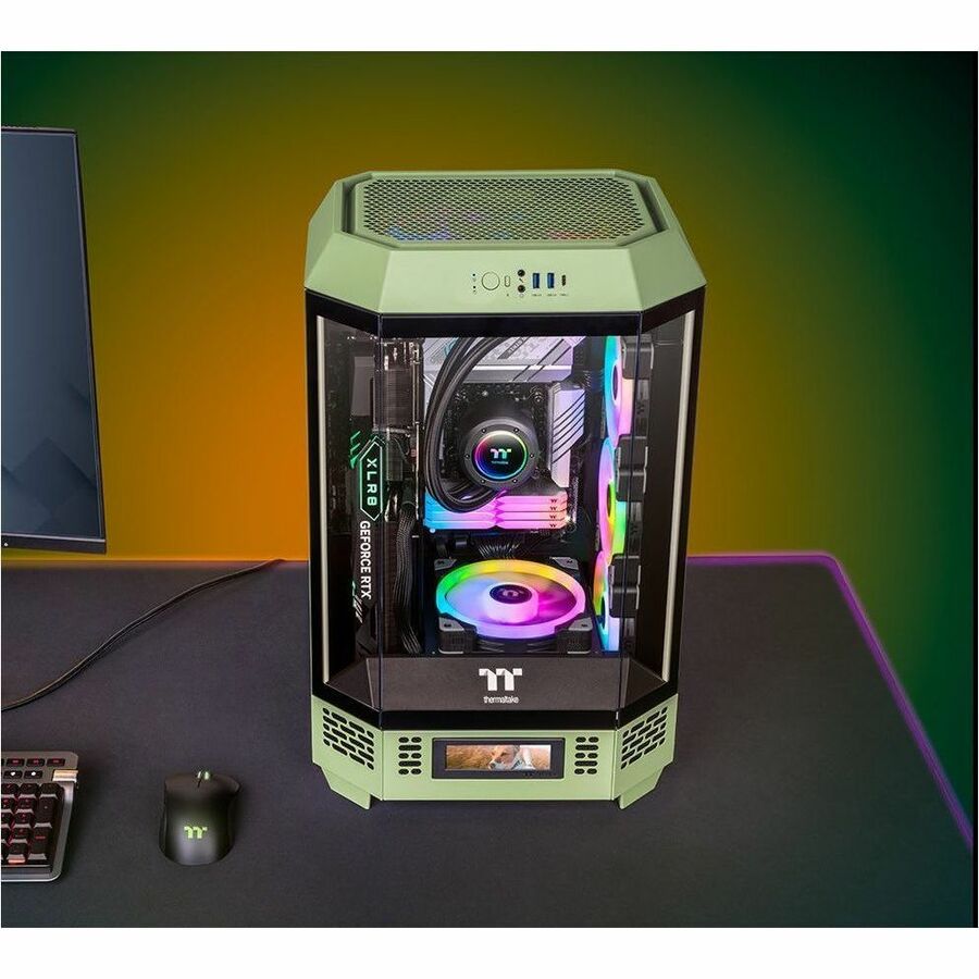 Thermaltake The Tower 300 Matcha Green Micro Tower Chassis CA-1Y4-00SEWN-00