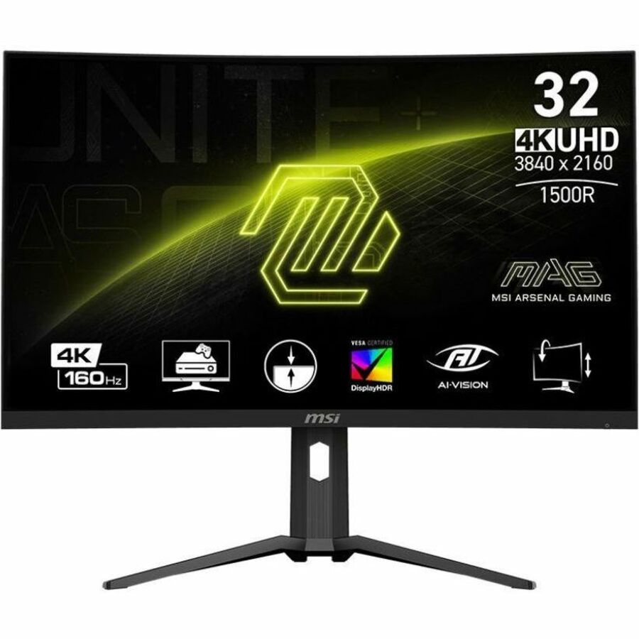 MSI MAG 321CUP 32" Class UW-QHD Curved Screen Gaming LED Monitor - 16:9 - Metallic Black, Black MAG321CUP