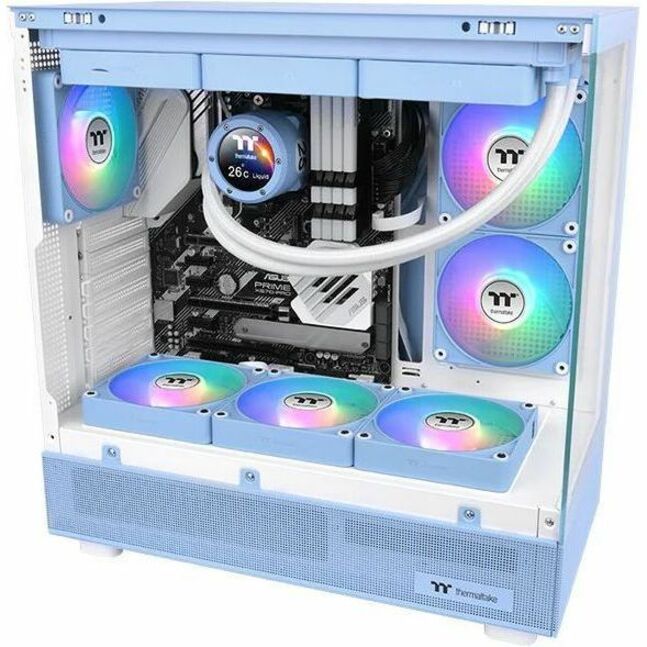 Thermaltake CT140 EX Reverse ARGB Sync PC Cooling Fan Hydrangea Blue (3-Fan Pack) - 3 Pack CL-F199-PL14BU-A