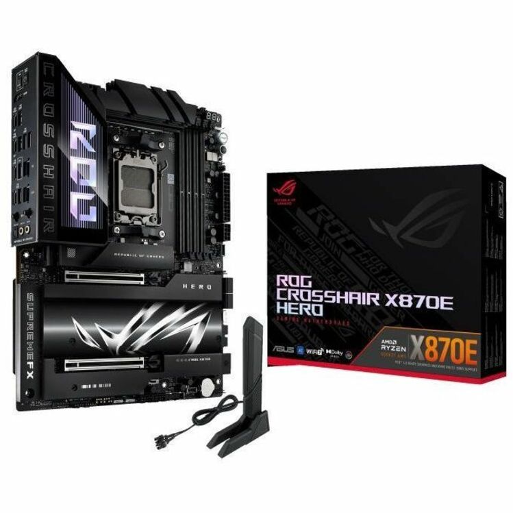 Asus ROG Crosshair X870E HERO Gaming Desktop Motherboard - AMD X870E Chipset - Socket AM5 - ATX ROGCROSSHAIRX870EHERO
