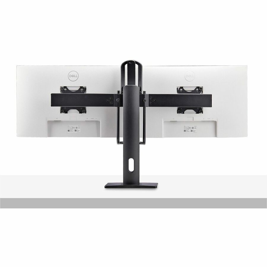 StarTech.com Crossbar Dual Monitor Desk Stand For 27inch Screens, Max Cap 26.4lb, VESA Mount 75x75/100x100, Toolless Height Adjustment 2MC1S-MONITOR-STAND
