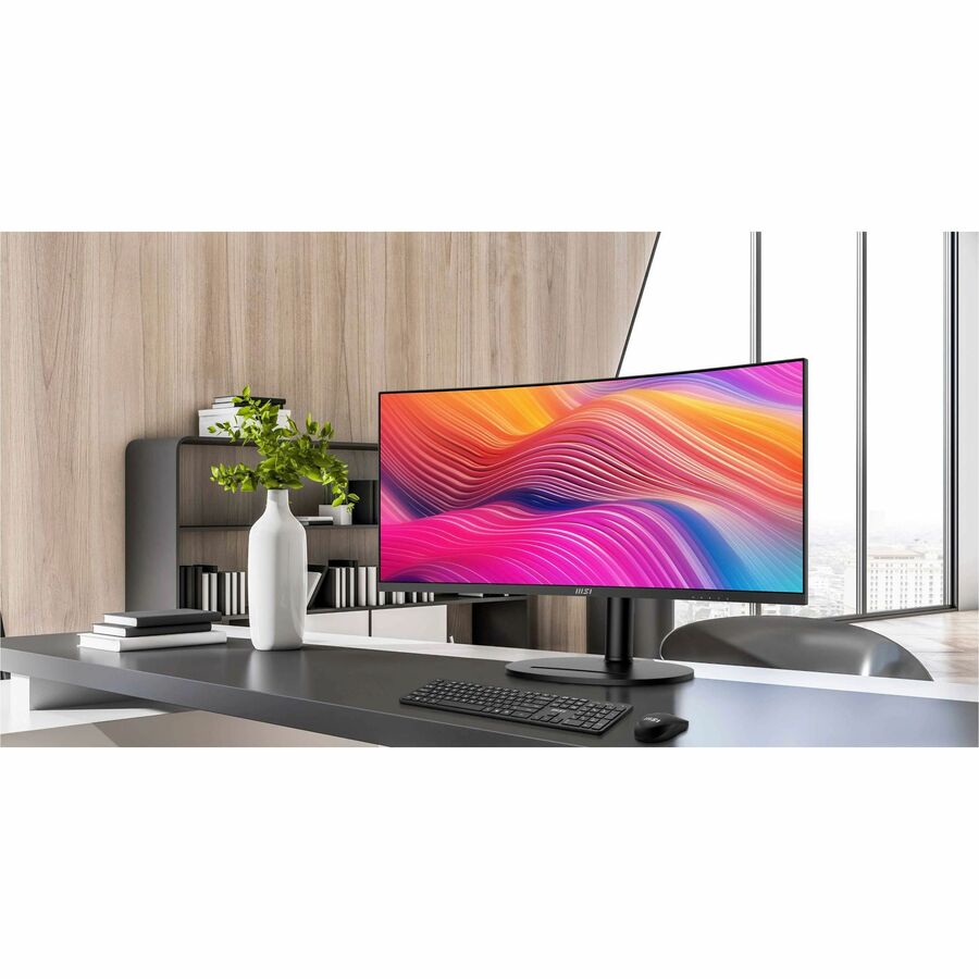 MSI Modern MD342CQP 34" Class UW-QHD Curved Screen LCD Monitor - 21:9 - Black, White ModernMD342CQP