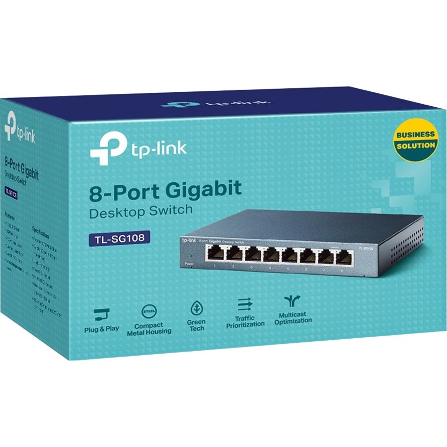 TP-LINK TL-SG108 - 8 Port Gigabit Unmanaged Ethernet Network Switch TL-SG108
