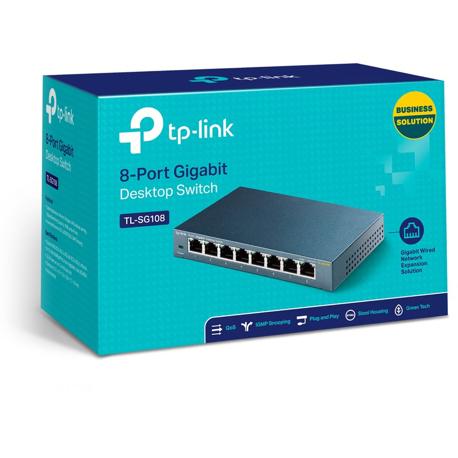 TP-LINK TL-SG108 - 8 Port Gigabit Unmanaged Ethernet Network Switch TL-SG108