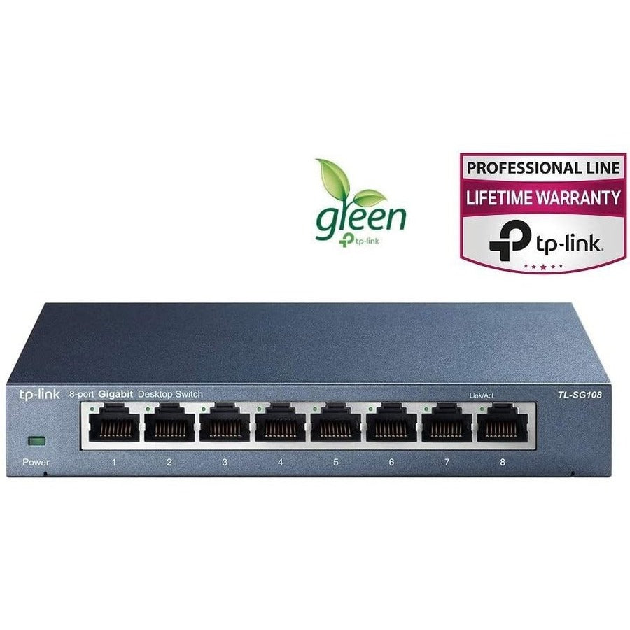 TP-LINK TL-SG108 - 8 Port Gigabit Unmanaged Ethernet Network Switch TL-SG108