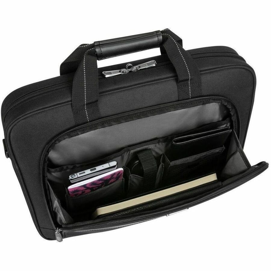 Targus Classic Slim TCT027US Carrying Case (Briefcase) for 15" to 16" Notebook - Black - TAA Compliant TCT027US