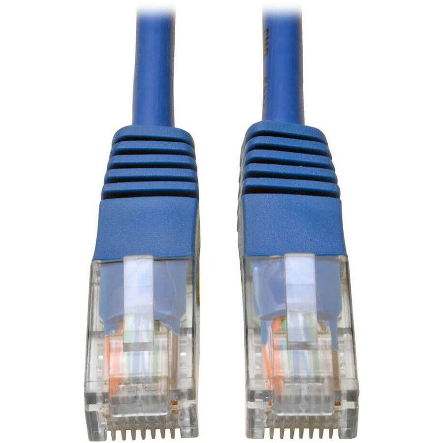 Eaton Tripp Lite Series Cat5e 350 MHz Molded (UTP) Ethernet Cable (RJ45 M/M), PoE - Blue, 100 ft. (30.5 m) N002-100-BL