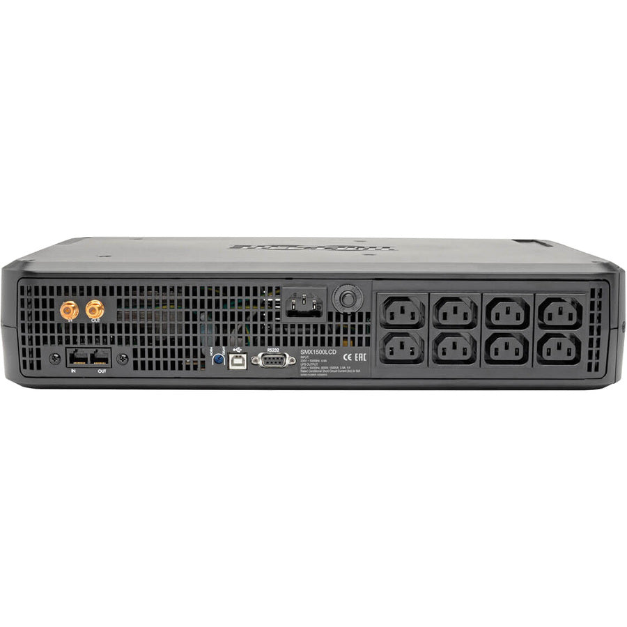 Tripp Lite by Eaton 1500VA 900W Line-Interactive UPS - 8 C13 Outlets, AVR, 230V, 50/60 Hz, USB, DB9, LCD, 2U Rack/Tower SMX1500LCD