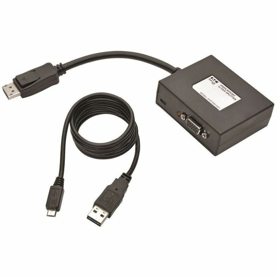Eaton Tripp Lite Series 2-Port DisplayPort to VGA Hub, DP1.2, TAA B157-002-VGA