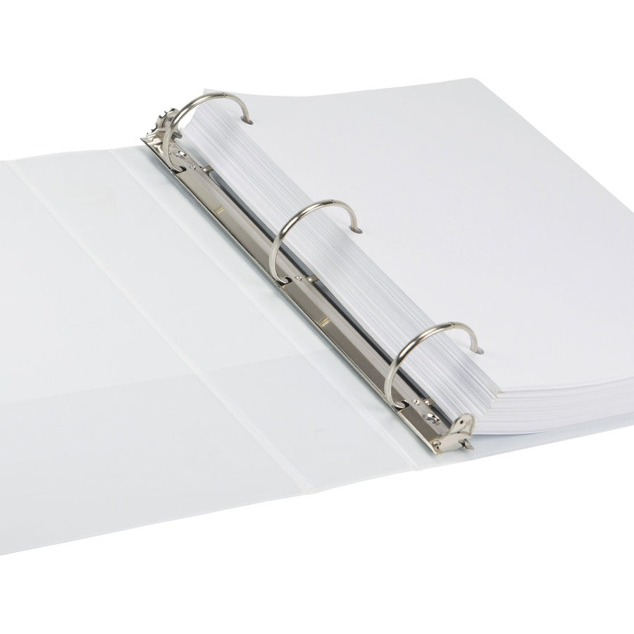 Samsill Plant-Based 2 Inch View Binder, 3 Ring Binder, Round Ring, Customizable, White, 4 Pack (I08967) I08967