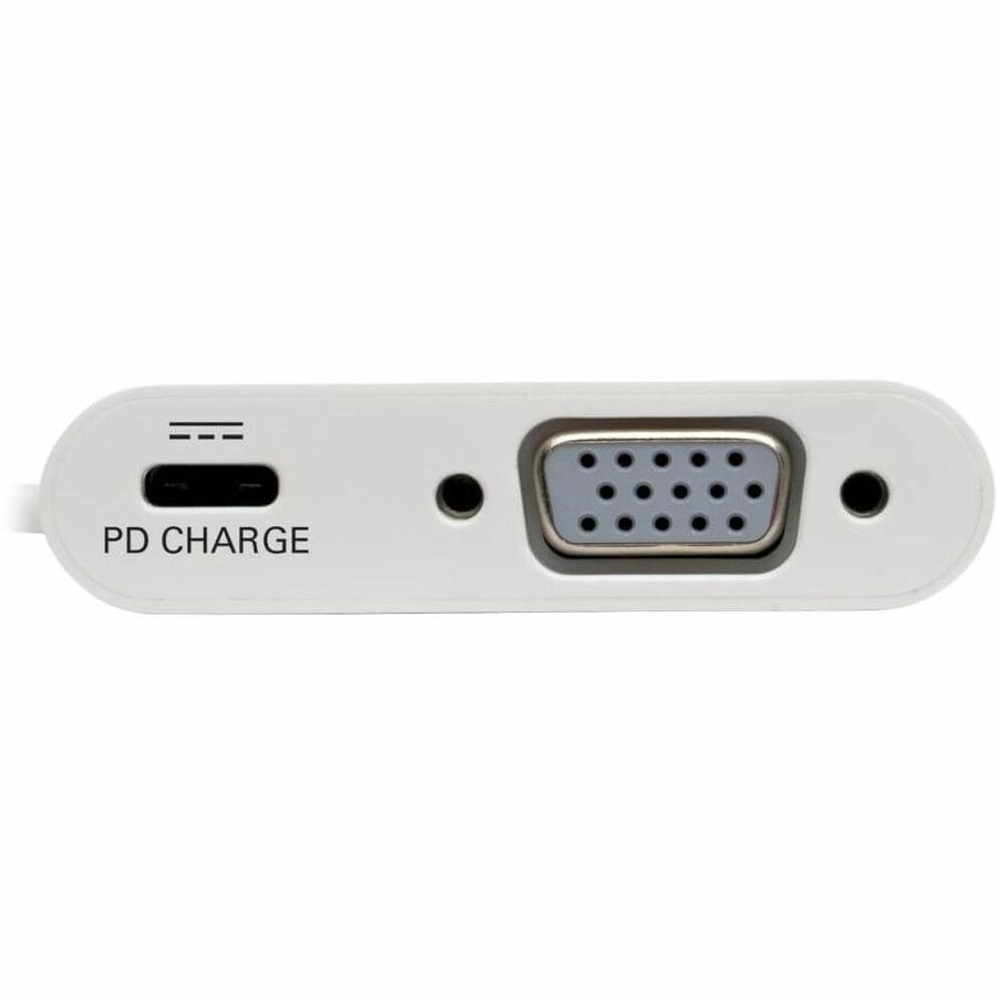 Eaton Tripp Lite Series USB-C to VGA Adapter with PD Charging, White U444-06N-V-C