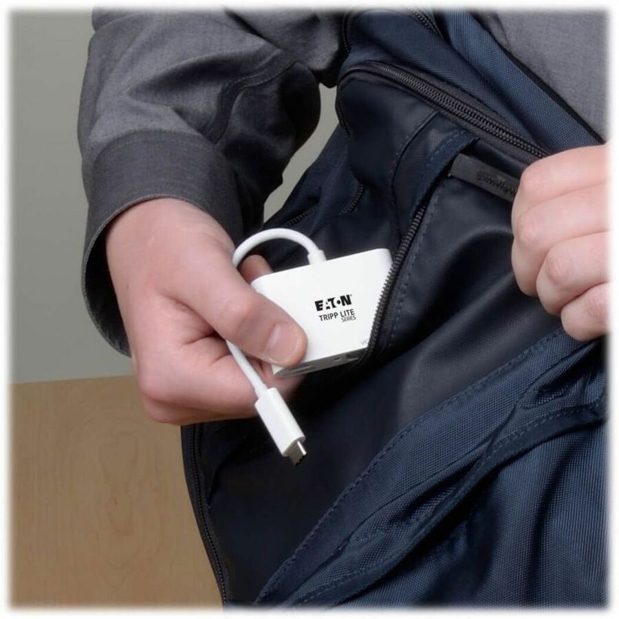 Eaton Tripp Lite Series USB-C to VGA Adapter with PD Charging, White U444-06N-V-C