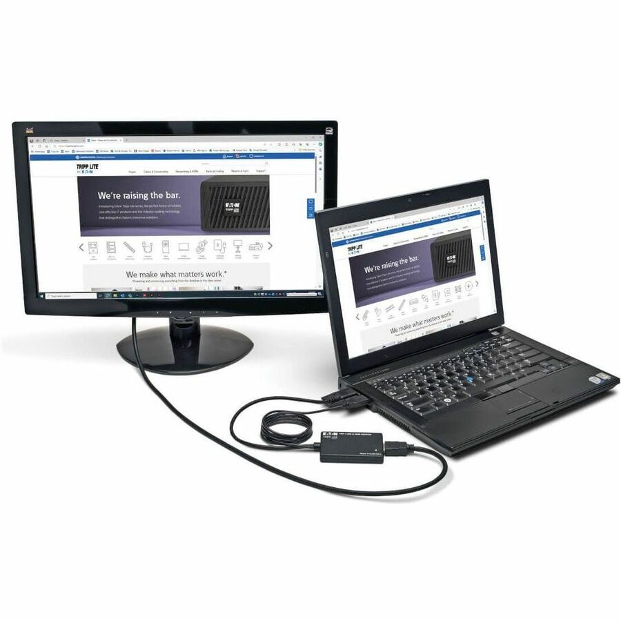 Eaton Tripp Lite Series VGA to HDMI Active Adapter Cable with Audio and USB Power (M/F), 1080p, 6 in. (15.2 cm) P116-003-HD-U