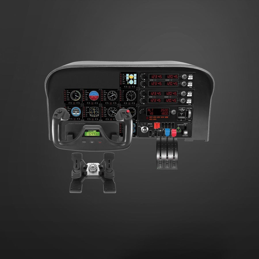 Saitek Flight Yoke System Professional Simulation Yoke and Throttle Quadrant 945-000023