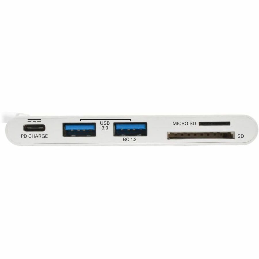 Eaton Tripp Lite Series USB-C Multiport Adapter, USB 3.x (5Gbps), USB-A/C Hub Ports, Card Reader and 60W PD Charging, White U460-002-2AM-C