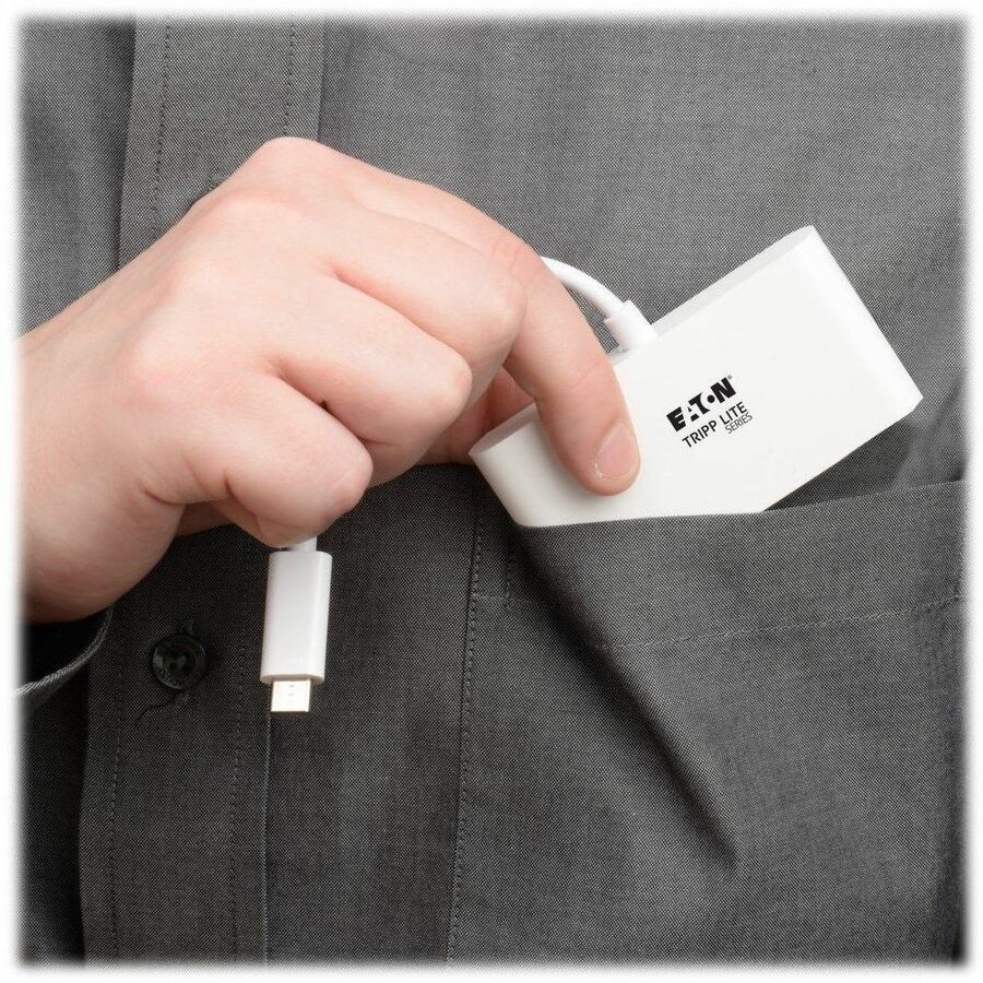 Eaton Tripp Lite Series USB-C Multiport Adapter, USB 3.x (5Gbps), USB-A/C Hub Ports, Card Reader and 60W PD Charging, White U460-002-2AM-C