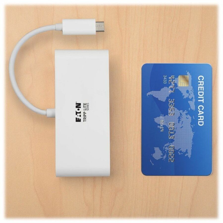 Eaton Tripp Lite Series USB-C Multiport Adapter, USB 3.x (5Gbps), USB-A/C Hub Ports, Card Reader and 60W PD Charging, White U460-002-2AM-C