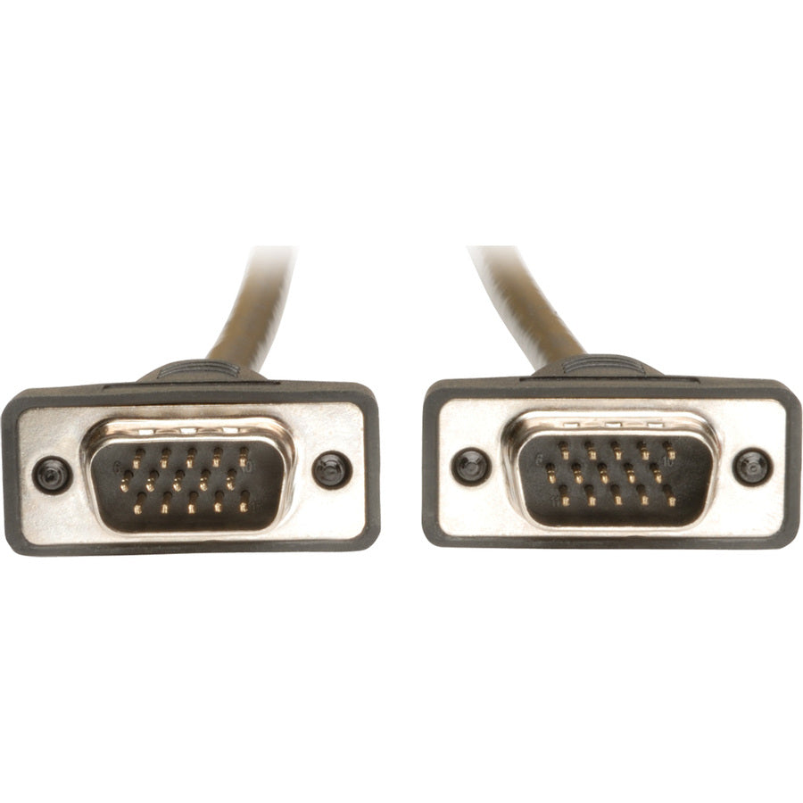 Eaton Tripp Lite Series Low-Profile VGA High-Resolution RGB Coaxial Cable (HD15 M/M), 15 ft. (4.57 m) P502-015-SM