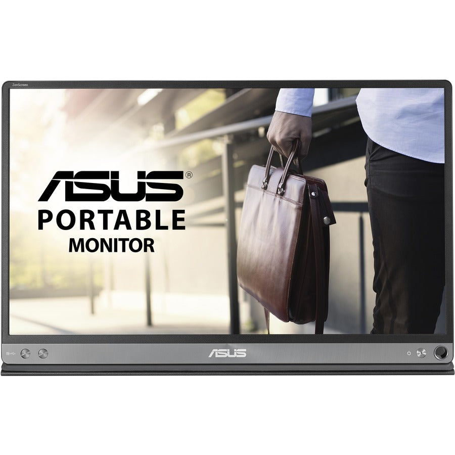 Asus ZenScreen MB16AC 16" Class Full HD LCD Monitor - 16:9 - Dark Gray, Black MB16AC