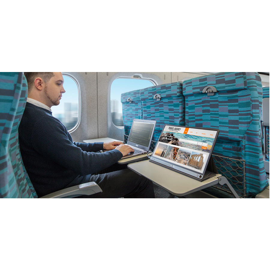 Asus ZenScreen MB16AC 16" Class Full HD LCD Monitor - 16:9 - Dark Gray, Black MB16AC