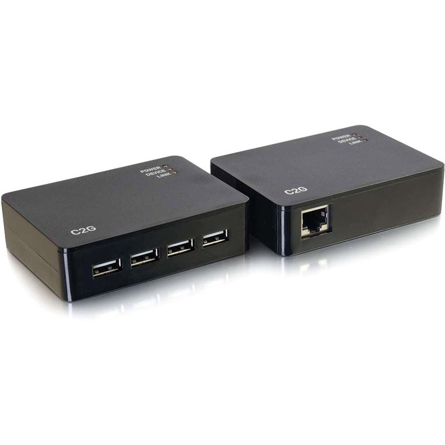 C2G USB Over Cat5/Cat6 - 4-Port Hub Kit - USB A 2.0 Extender - Up to 150ft 54285