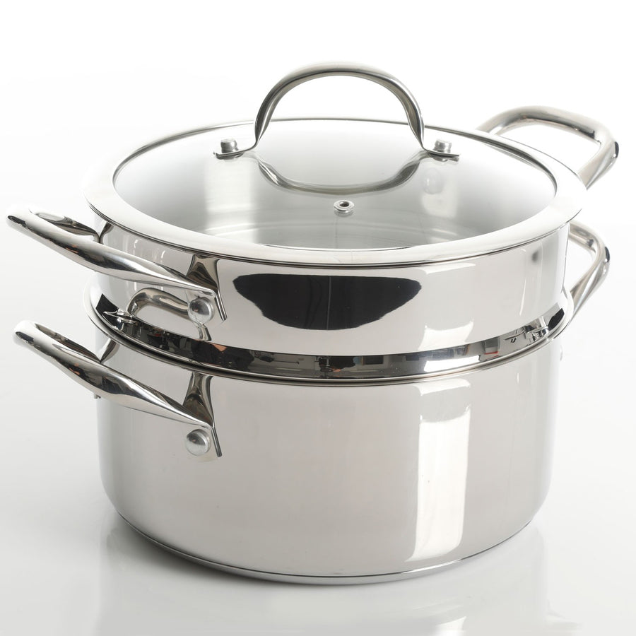 Gibson Devon 10 Piece Cookware Set, Stainless Steel 126379.10