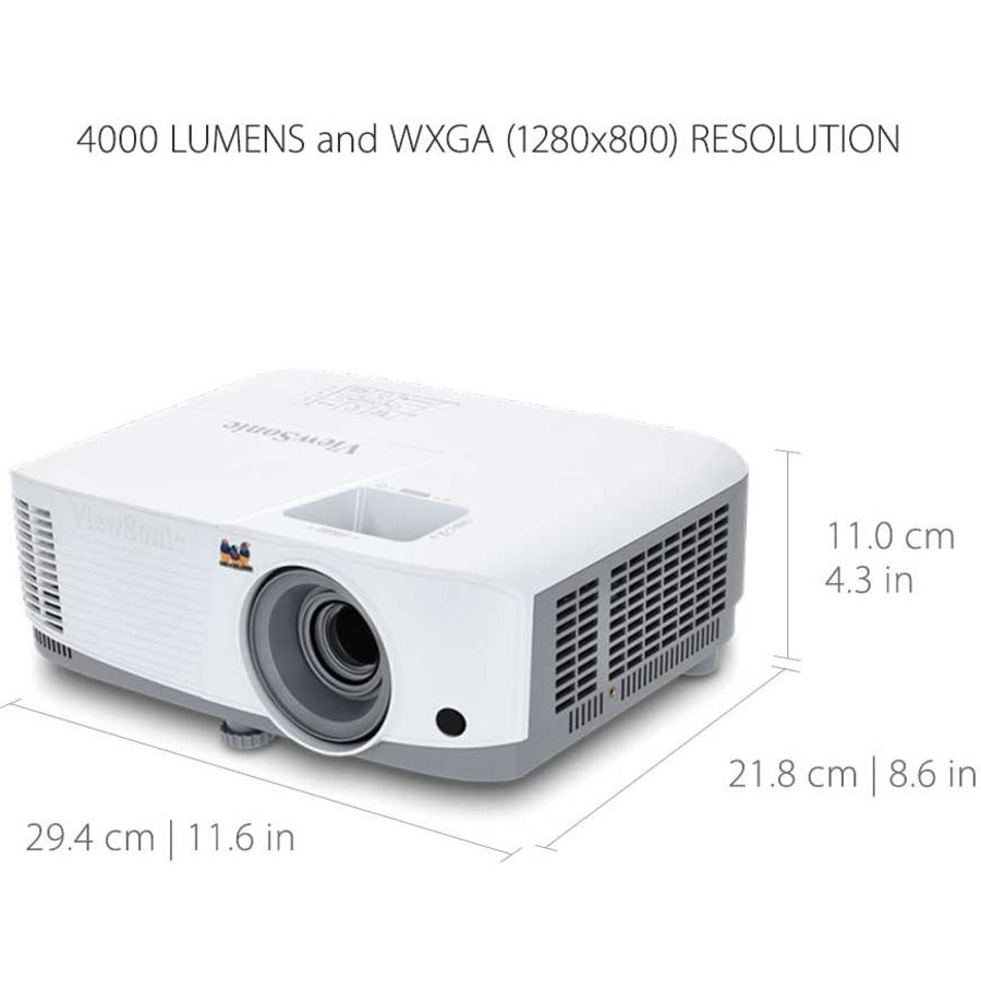 ViewSonic PG707W 4000 Lumens WXGA Networkable DLP Projector with HDMI 1.3x Optical Zoom and Low Input Lag for Home and Corporate Settings PG707W