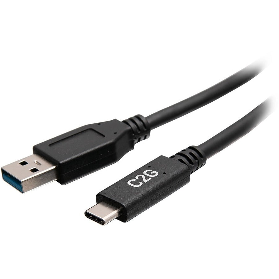 C2G 1ft USB C to USB A Cable - USB C to A Cable - USB 3.2 Gen 1 - 3A, 5Gbps - Black - M/M C2G28875